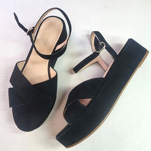 🌸Kate Spade | Suede Platform Sandals size 10‎ - Picture 1 of 12